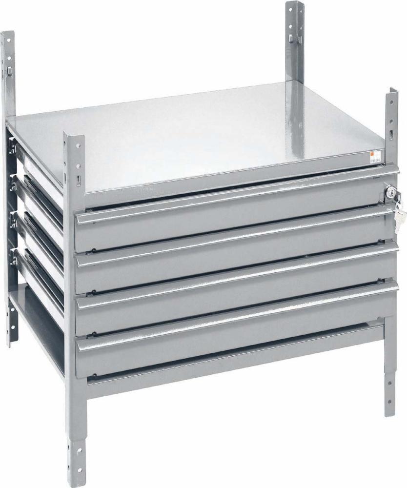 Schubladen-Modul 4 Laden PROC_L40 Silverprof SL 40 silbergrau - bei HUG Technik ✭