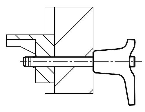 Kugelsperrbolzen mit L-Griff, D1=10, L=20, L1=8,9, L5=28,9, Edelstahl 1.4542, hohe Scherfestigkeit - K0792.113510020 - erhältlich bei ✭ HUG Technik ✓