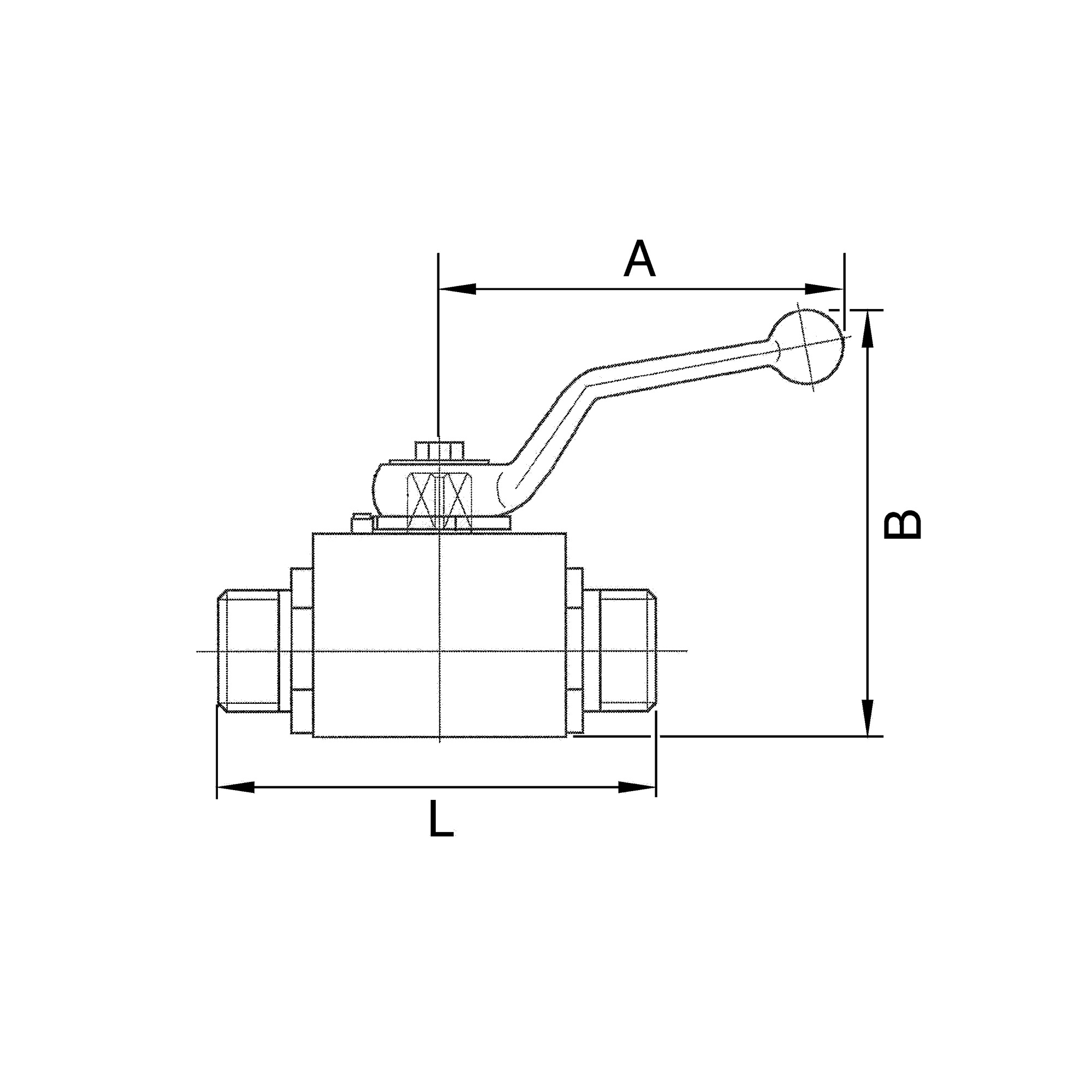 Kugelhahn, Hochdruckausführung, G-Innengewinde, Stahl, G 1/2 - erhältlich bei ❣ HUG Technik ✓