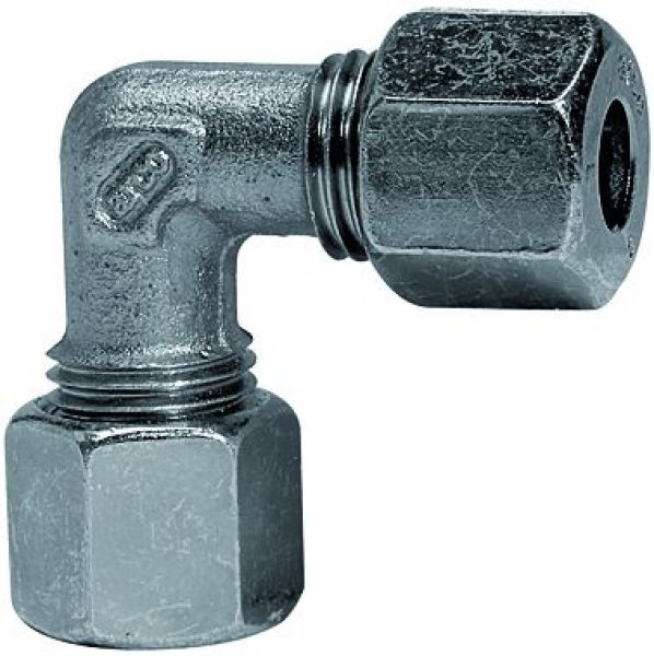 Winkel-Verschraubung, Rohr-Außen-Ø 28 mm, Stahl verzinkt - bekommst Du bei HUG Technik ♡