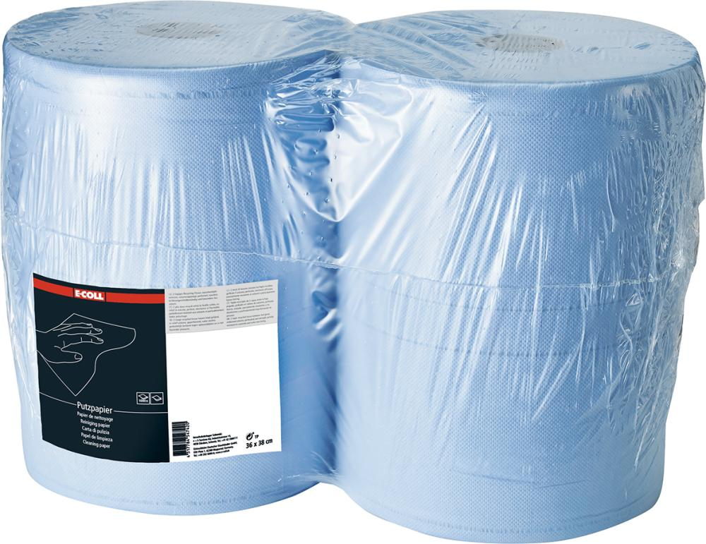 E-COLL Putzpapier blau, 3-lagig, 1000 Blatt 38x36cm - direkt von HUG Technik ✓ E-COLL Putzpapier blau, 3-lagig, 1000 Blatt 38x36cm - direkt von HUG Technik ✓