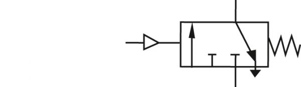 3/2-Wegeventil, pneumatisch NC, Gewinde/Schlauch, G 1/4, Schlauch-ø 6 mm - bei HUG Technik ✓