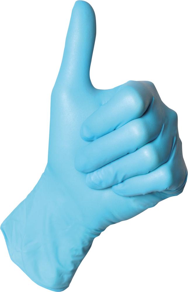 Einweghandschuh semperguard® 445, Nitril, blau (Box mit 100 Stück) - erhältlich bei ✭ HUG Technik ✓