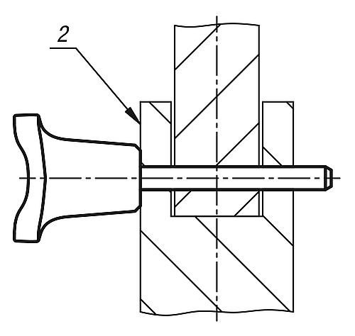 Steckbolzen mit Pilzgriff, mit magnetischer Axialsicherung Gr.2, D1=6 L=15, Edelstahl, Komp: Thermoplast - K1216.3306015 - erhältlich bei ✭ HUG Technik ✓