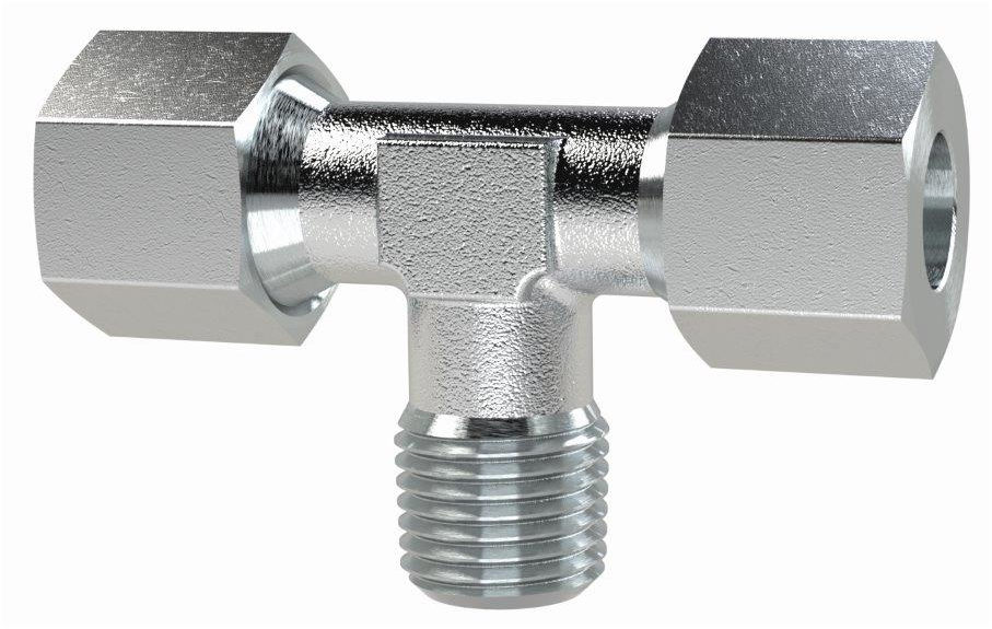 T-Einschraubverschraubung, R 1/2 a., Rohr-Außen-Ø 16, Stahl verzinkt - bekommst Du bei HUG Technik ♡