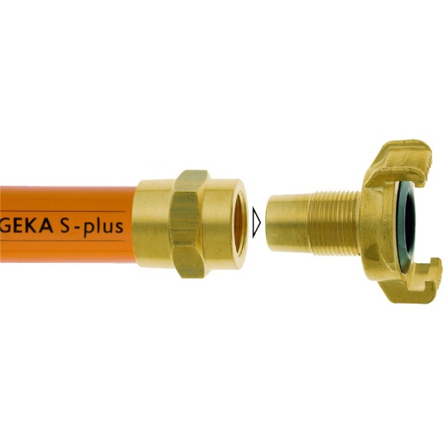 GEKA® plus-Schlauchstück »XK« 1/2-13mm, Messing, mit Schlauchf. DVGW - bei HUG Technik ✓