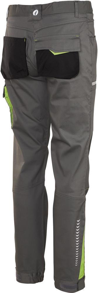 FORTIS Damen-Cargohose Flex, grau-schwarz-lime - jetzt NEU bei HUG Technik  😊