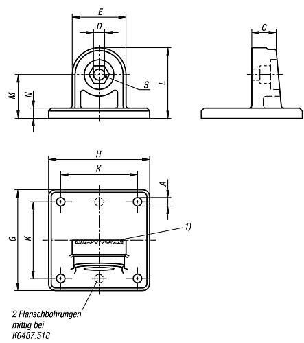 Rohrverbinder mit Fuß H=100 G=100 Aluminium, Komp: Stahl - K0487.540 - bekommst Du bei ★ HUG Technik ✓