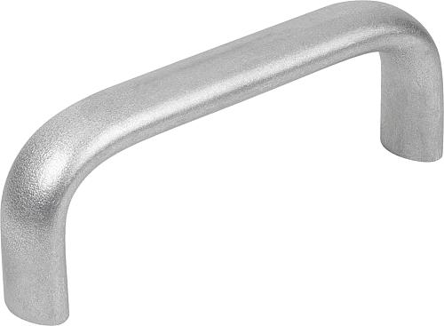 Bügelgriff oval L=113 Aluminium, blank, gleitgeschliffen, A=100, D=M06 - K0204.100