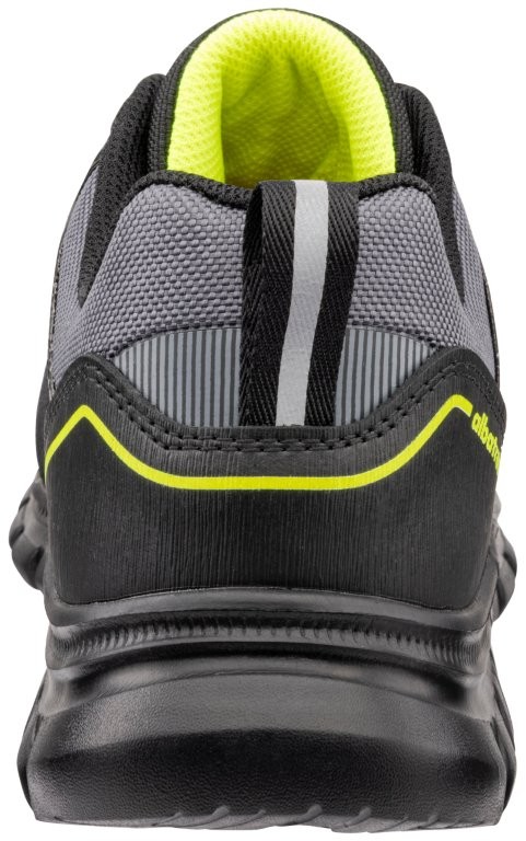 Albatros HELIUM BLK/YELLOW Sicherheitshalbschuh hinten.
