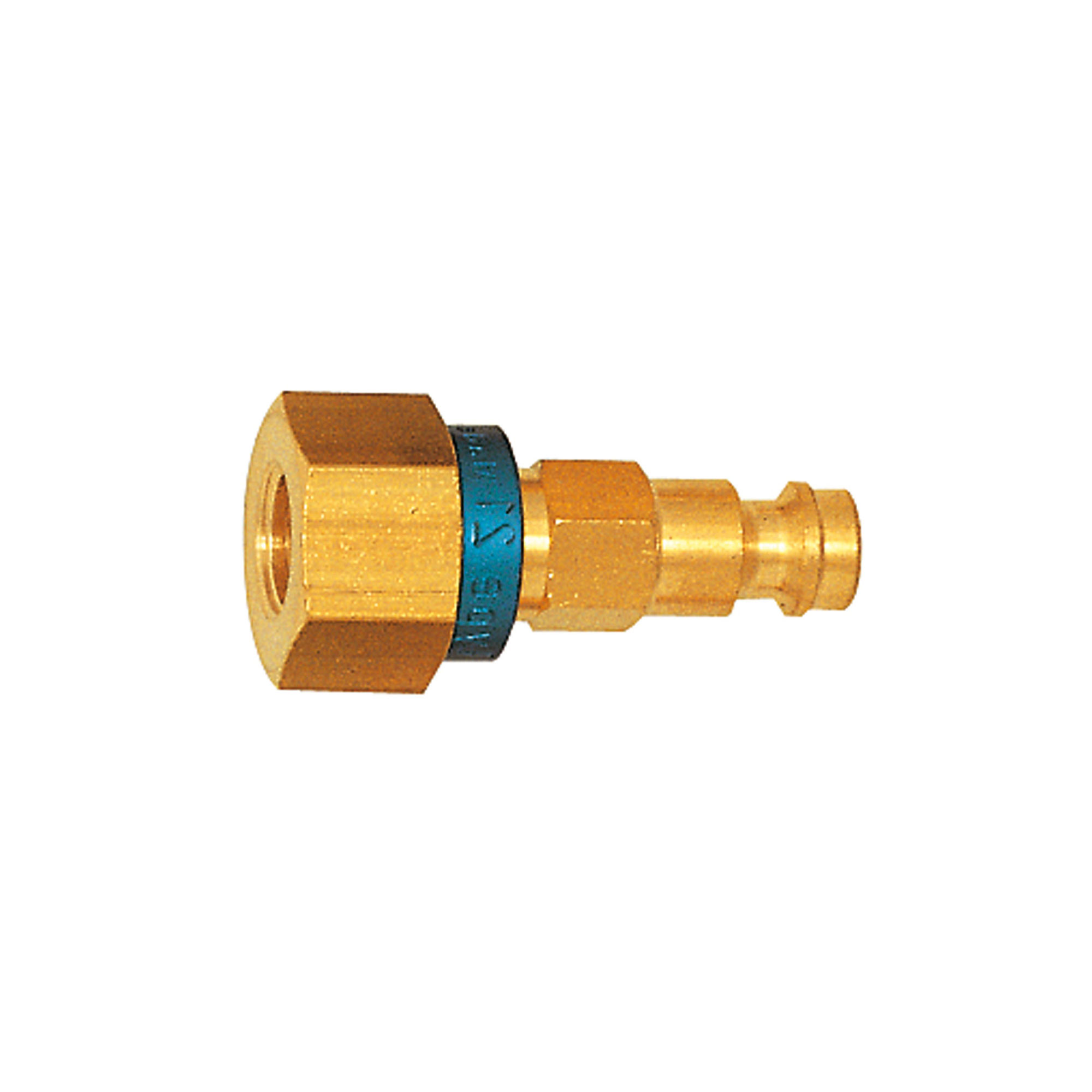 Unverwechselbarer Nippel NW 5, Messing blank, G 1/4 IG, braun - bei HUG Technik ✓ ✌