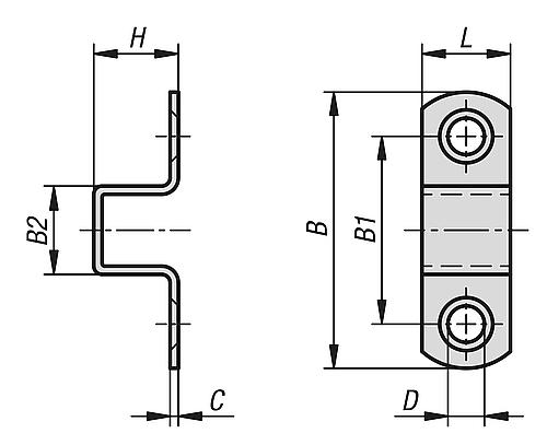 Schließblech L=11, B=35, Messing - K1669.11351 - direkt bei HUG Technik ✓