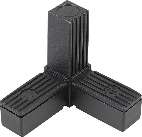 Steckverbinder Winkel mit Abgang+Gewinde Polyamid, Komp:Stahl - K0623.125151210 - bei HUG Technik ✭