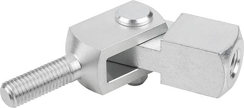 Gabelkopf Außengewinde M06 Rechtsgewinde, G=12, D1=6, B=6, Automatenstahl 1.0718 verzinkt - K1459.0612 - bekommst Du bei HUG Technik ♡