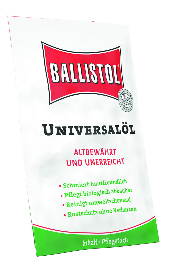 Ballistol® Universalöl Tuch DE/EN/FR/IT/RU/CS - erhältlich bei ♡ HUG Technik ✓