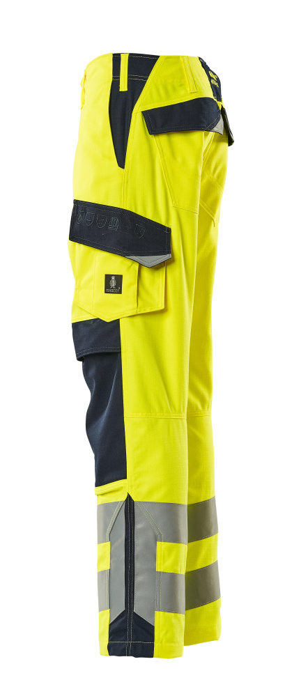 MASCOT® MULTISAFE Hose mit Knietaschen »Arbon« Gr. 76/C46, hi-vis gelb/schwarzblau - bei HUG Technik ♡