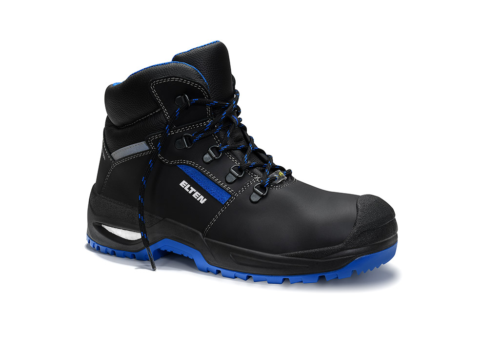 ELTEN® Sicherheitsschnürstiefel, LEONARDO XXSG black-blue Mid ESD S3, 768711 - bei HUG Technik ✓