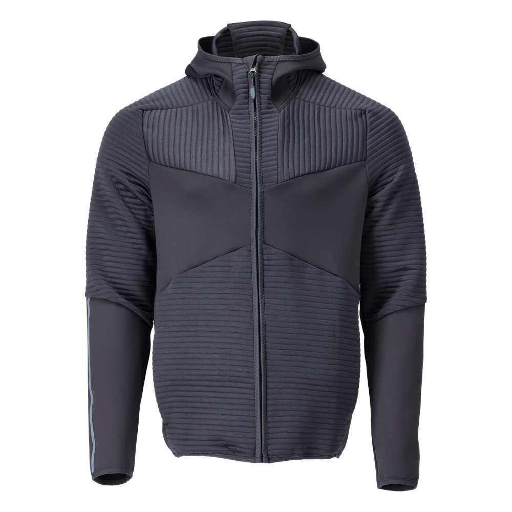 MASCOT® CUSTOMIZED Fleece Kapuzensweatshirt mit Reißverschluss  Gr. 2XL, schwarzblau - erhältlich bei ✭ HUG Technik ✓