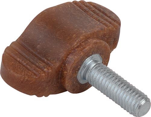 Flügelgriff Miniwing, Biopolymer D=M04X8 A=28, H=15, Form:L, Buche natur, Komp:Edelstahl blank - K0274.100004143X8