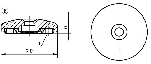 Teller Anti-Slip-Platte, Form:B Edelstahl - K0425.20602 - erhältlich bei ♡ HUG Technik ✓