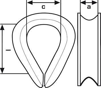 Kausche Form B Rillenweite 3 ehemals DIN 6899, Edelstahl A4, Packung mit 10 Stück - bei HUG Technik ✭