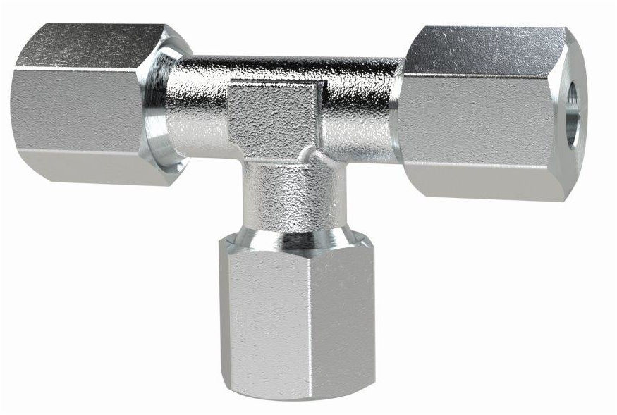 T-Verschraubung, Rohr-Außen-ø 10 mm, Stahl verzinkt - direkt von HUG Technik ✓