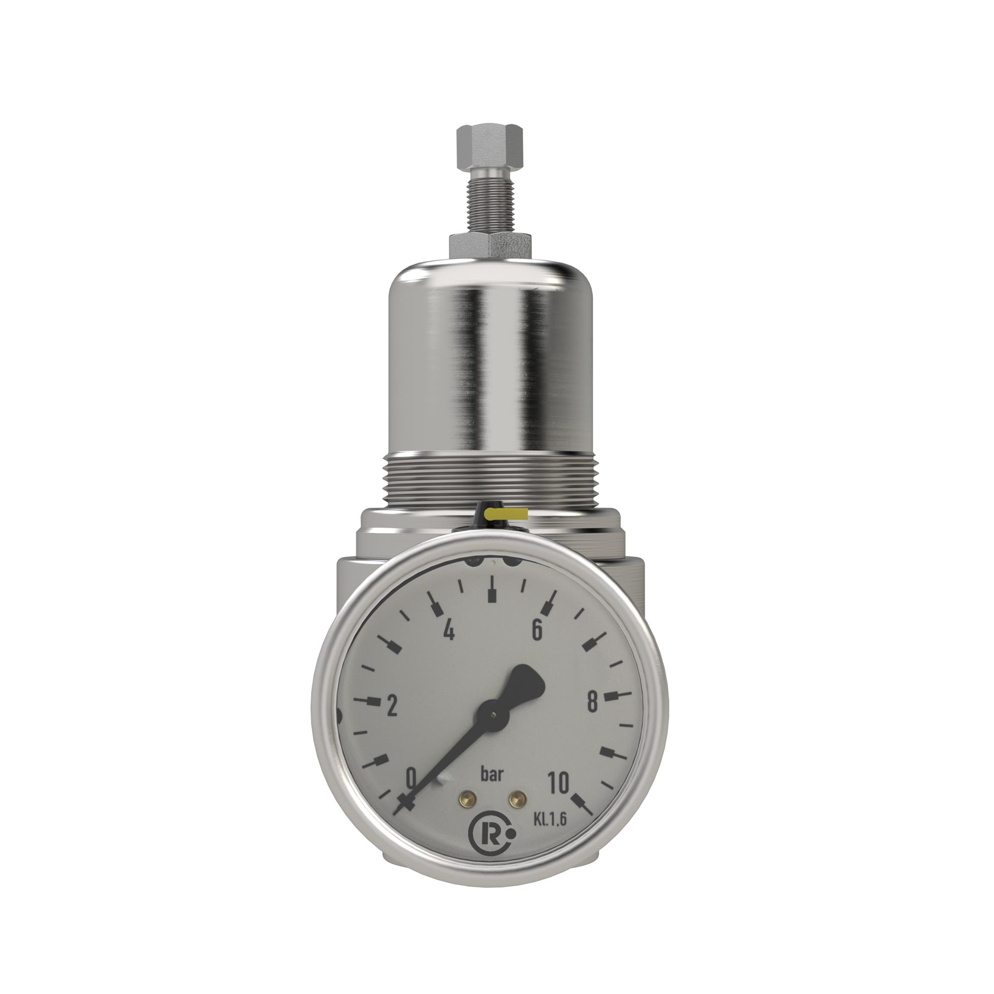 Edelstahl-Druckregler, 1.4404, nicht rücksteuerbar, G 1/4, 0,5 - 8 bar - kommt direkt von HUG Technik 😊