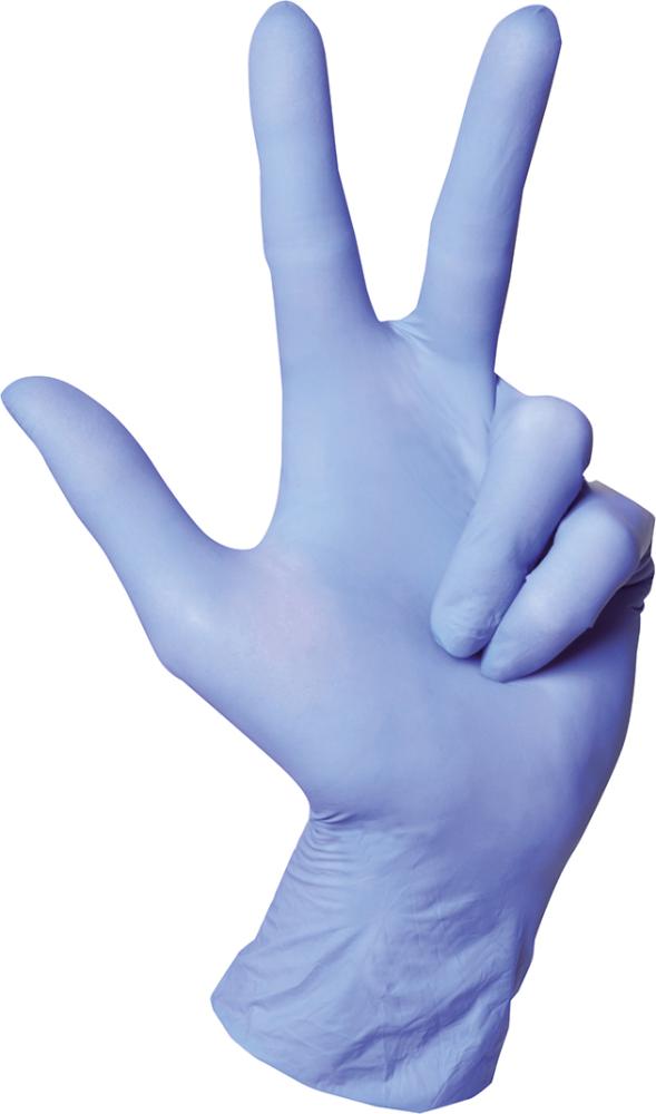 Einweghandschuh semperguard® 446, Nitril, blau (Box mit 200 Stück) - bei HUG Technik ✓