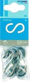 PÖSAMO Not S-Haken 3,8mm Edelstahl A2, 1 St. 1,5-5mm - bekommst Du bei ★ HUG Technik ✓