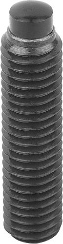 Produktbild Druckschraube mit Ansatzkuppe M05X13 Stahl, Komp:Werkzeugstahl - K0403.05X13 - kommt direkt von HUG Technik 😊