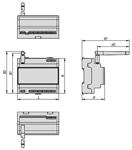 Gateway für Arretierbolzen mit Zustands-Sensor, Relais-Ausgänge - K1494.01 - bei HUG Technik ✭