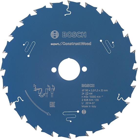 Bosch Kreissägeblatt HW Constr 190x30x2,0 24T - bei HUG Technik ♡