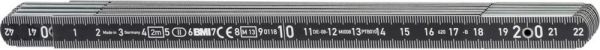 BMI® ALU-GliederMaßstab 2m 14mm - bei HUG Technik ♡ BMI® ALU-GliederMaßstab 2m 14mm - bei HUG Technik ♡