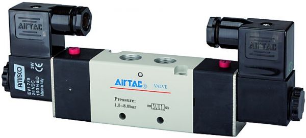 5/2-Wegeventil elektropneumatisch, »4V«, bistabil, G 1/2, 24 V DC, 2000 l/min - kommt direkt von HUG Technik 😊