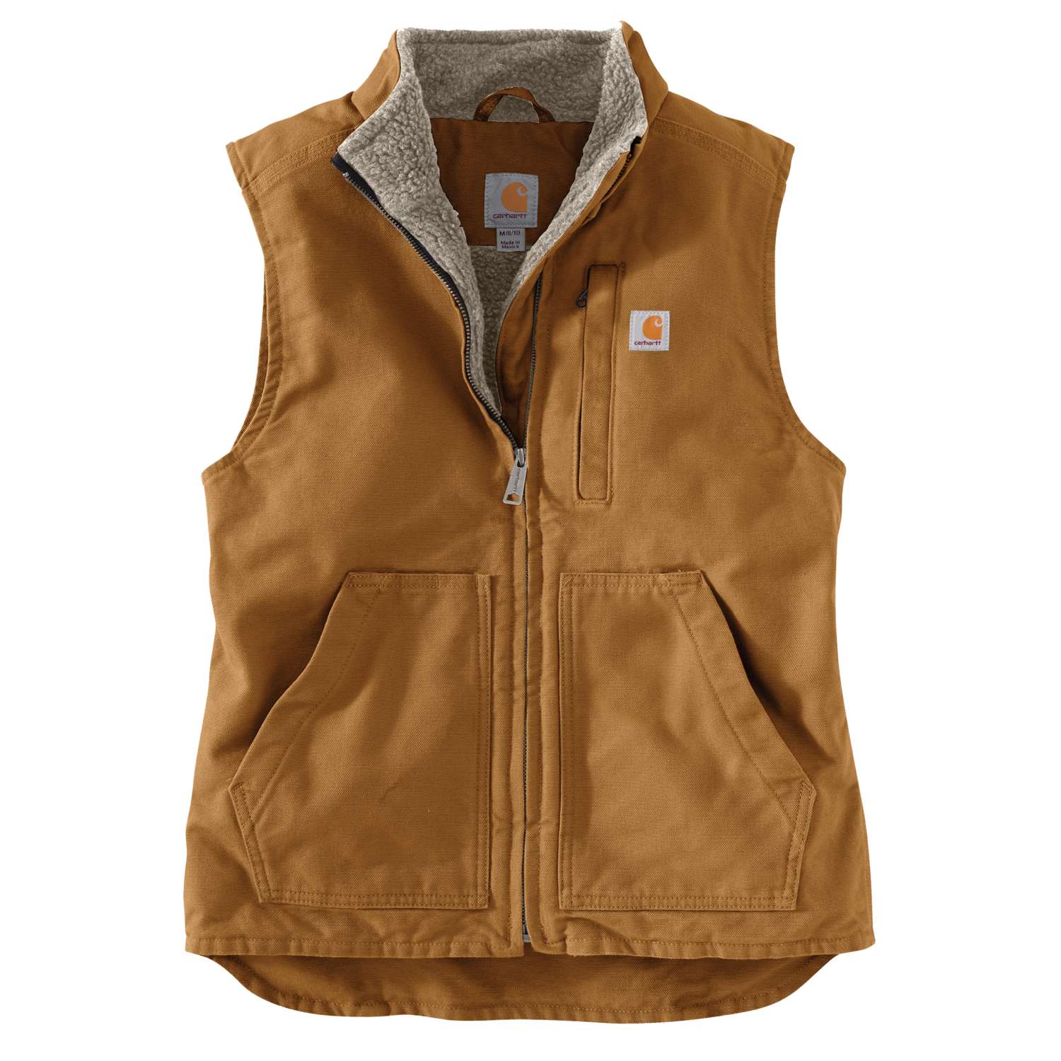 carhartt® Damen Weste SHERPA LINED MOCK NECK VEST carhartt® brown - jetzt NEU bei HUG Technik  😊