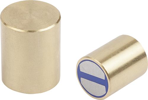Magnet Stabgreifer, rund, D=10, Form: A, NdFeB, Komp: Messing - K1395.110 - gibt’s bei ☆ HUG Technik ✓
