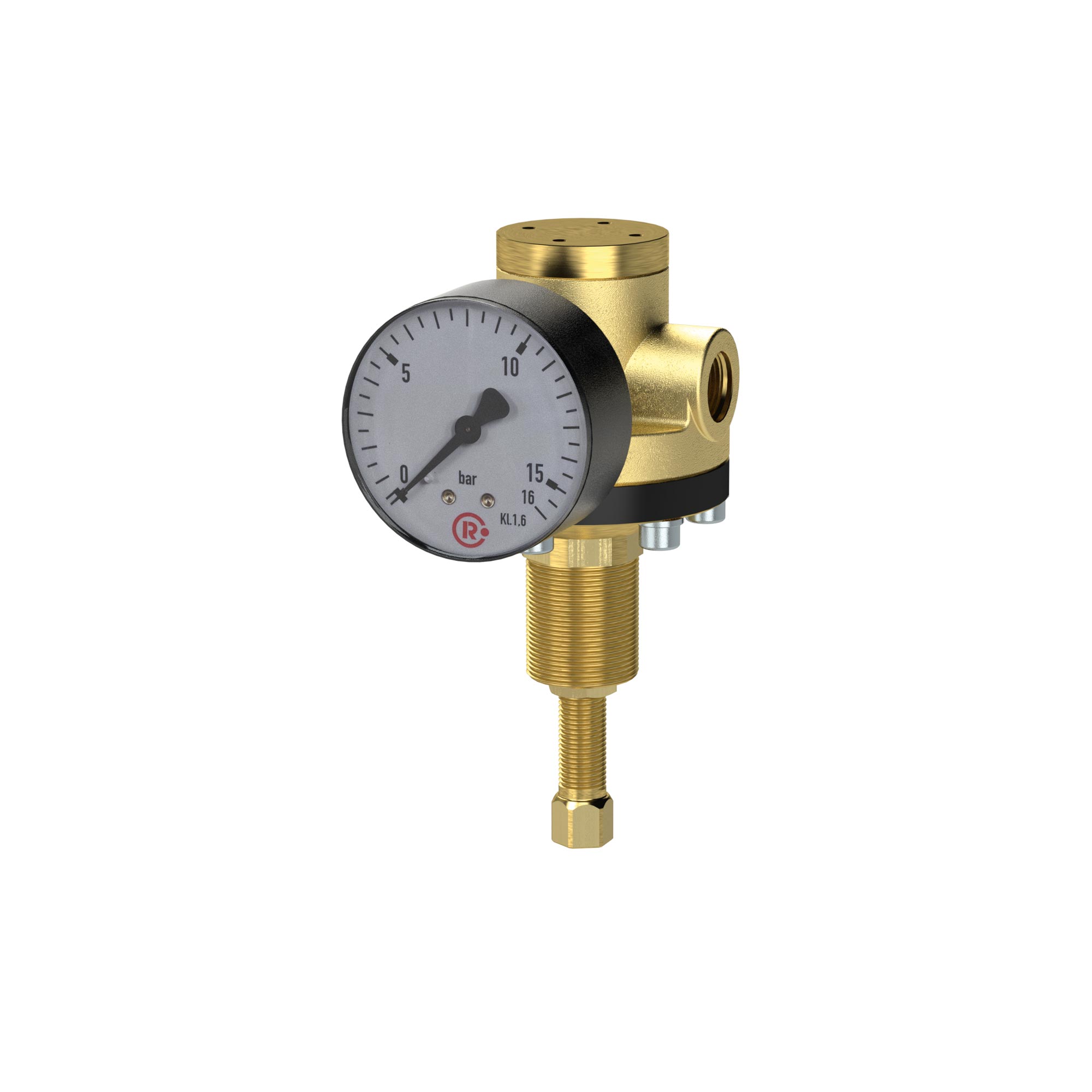 Hochdruckregler 60 bar, inkl. Manometer, G 3/8, Regelber. 2 - 50 bar - erhältlich bei ✭ HUG Technik ✓