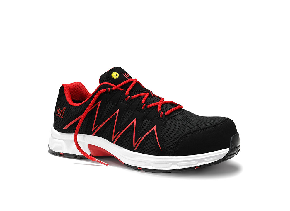 JORI Sicherheitshalbschuh, SPEEDY black-red Low ESD S1P, 12141 - erhältlich bei ✭ HUG Technik ✓