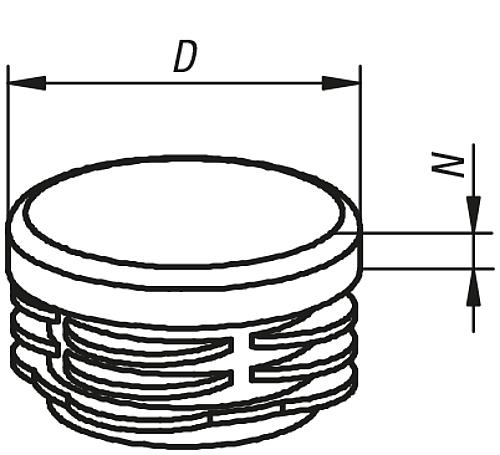 Verschlussstopfen für Rundrohre D=18 Thermoplast - K0494.018150 - bei HUG Technik ☆