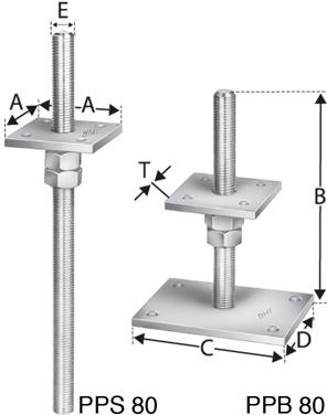 Simpson Strong-Tie® Stützenfüß PPB80G 80 x 208 x 140 mm - bei HUG Technik ✭