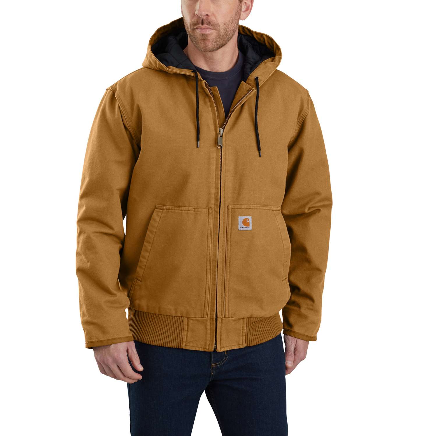 carhartt® Herren Baumwoll-Jacke mit Kapuze DUCK ACTIVE JACKET - bei HUG Technik ✓