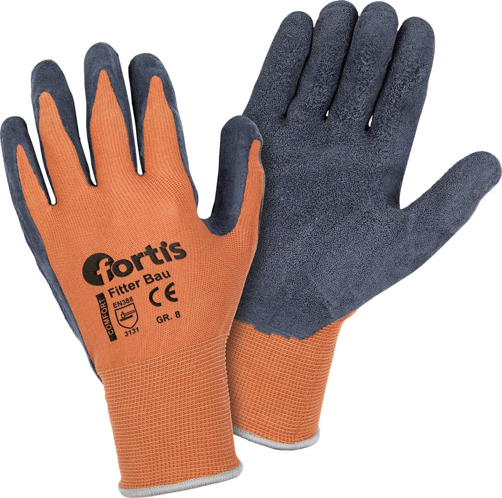 FORTIS Strickhandschuh Fitter Bau, orange-schwarz - direkt bei HUG Technik ✓