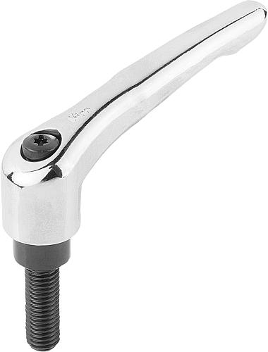 Klemmhebel Gr.1 M06x20 Zink, hochglanzverchromt, Komp: Stahl - K0122.1066x20