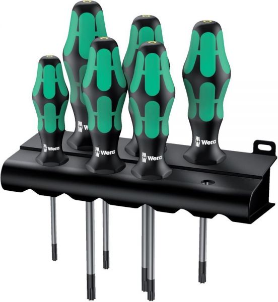 Wera® Schraubendreher-Satz 367/6 für TORX® BO, 6-teilig + Rack T10 T40 - bekommst Du bei HUG Technik ♡