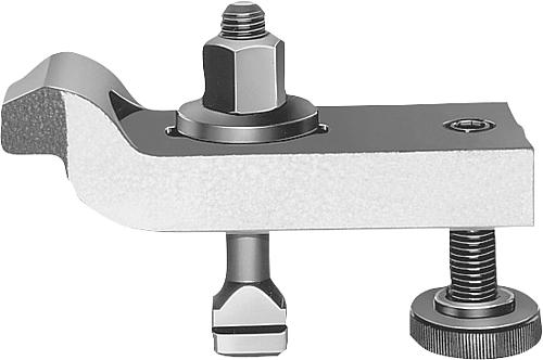 Spanneisen verstellbar gekröpft mit Schrauben M10X80, D1=M10, G=10, L=100, B=30, Vergütungsstahl - K1450.1010