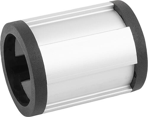 Gleitlager Typ I, P=Ø30 Kunststoff, schwarz Komp:Aluminium eloxiert - K2009.30