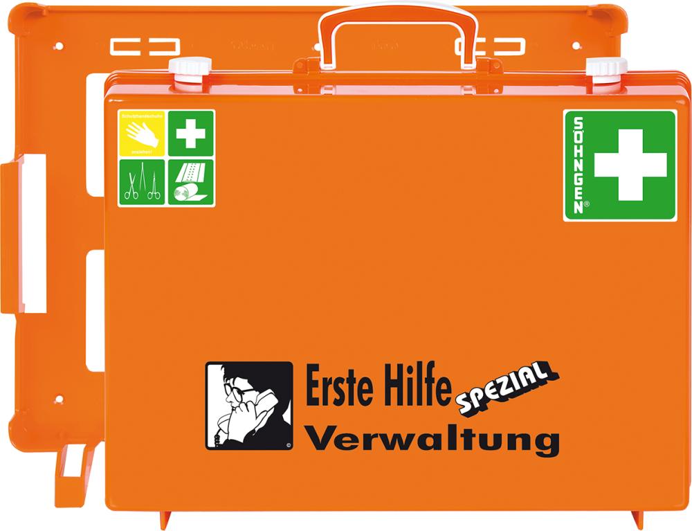 SÖHNGEN® Erste-Hilfe-Koffer Spezial MT-CD Verwaltung, orange - kommt direkt von HUG Technik 😊