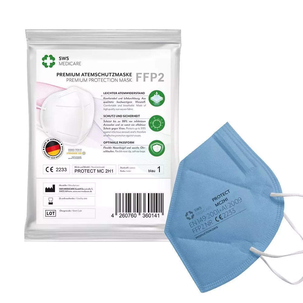Atemschutzmaske FFP2 NR SWS-Medicare PROTECT -  MADE IN GERMANY! - kommt direkt von HUG Technik 😊