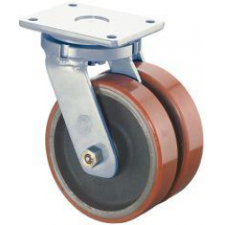 BS ROLLEN® Schwerlast-Doppel-Lenkrolle S100.C10, 100 x 2x38 mm, bis 590 kg - gibt’s bei HUG Technik ✓ BS ROLLEN® Schwerlast-Doppel-Lenkrolle S100.C10, 100 x 2x38 mm, bis 590 kg - gibt’s bei HUG Technik ✓