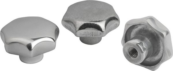 Sterngriff gleitgeschliffen M08 D1=40, Form: E Aluminium - K0149.54008 - kommt direkt von HUG Technik 😊
